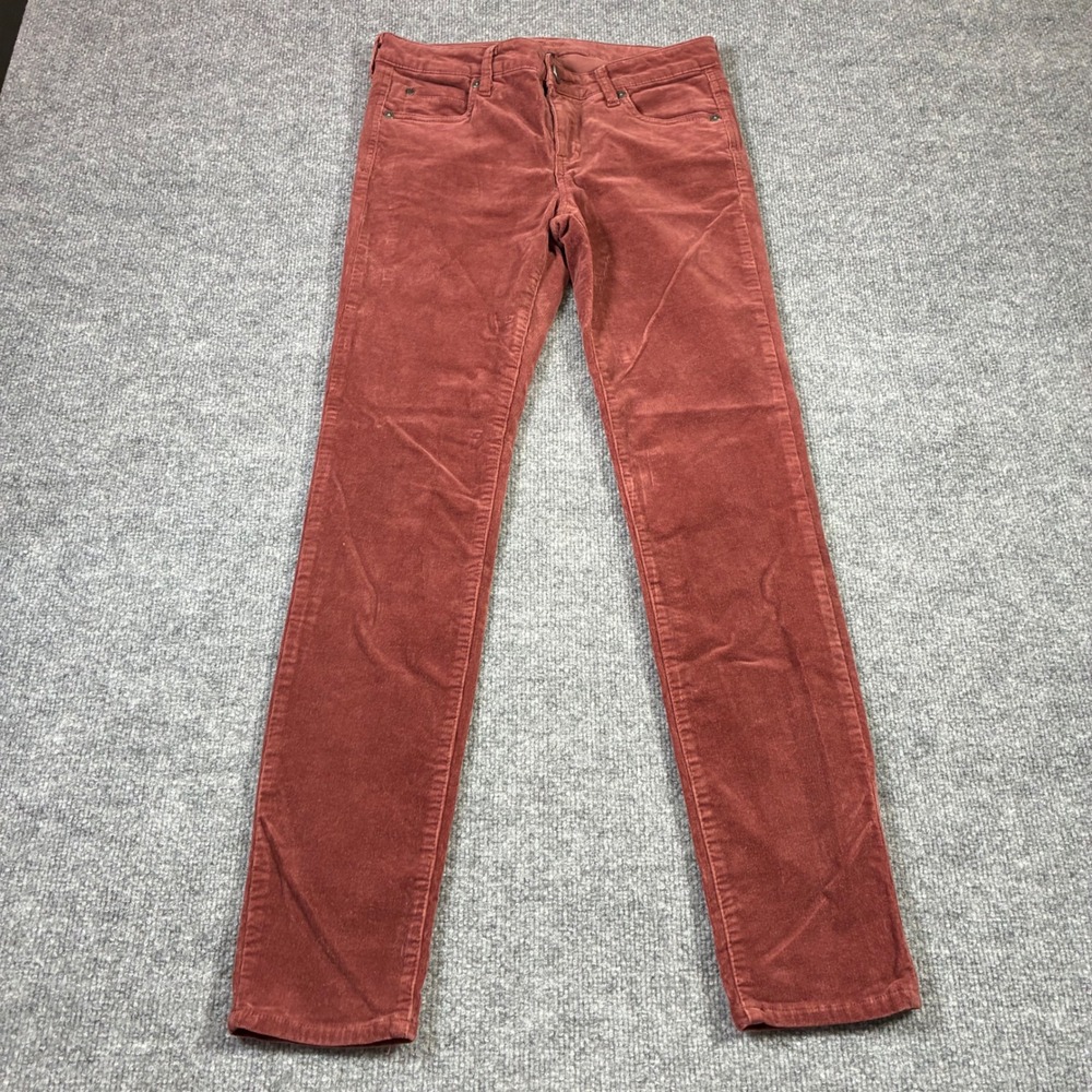 KUT From The Kloth Diana Skinny Corduroy Pants Womens 4 Rust Red‎ Stretch